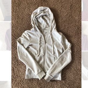 White Grey H&M zipfront hoodie